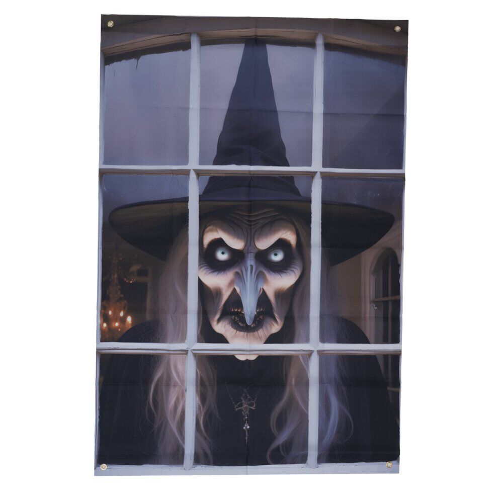 Rideau de porte Halloween décor effrayant polyester 80x120cm (2 modèles)