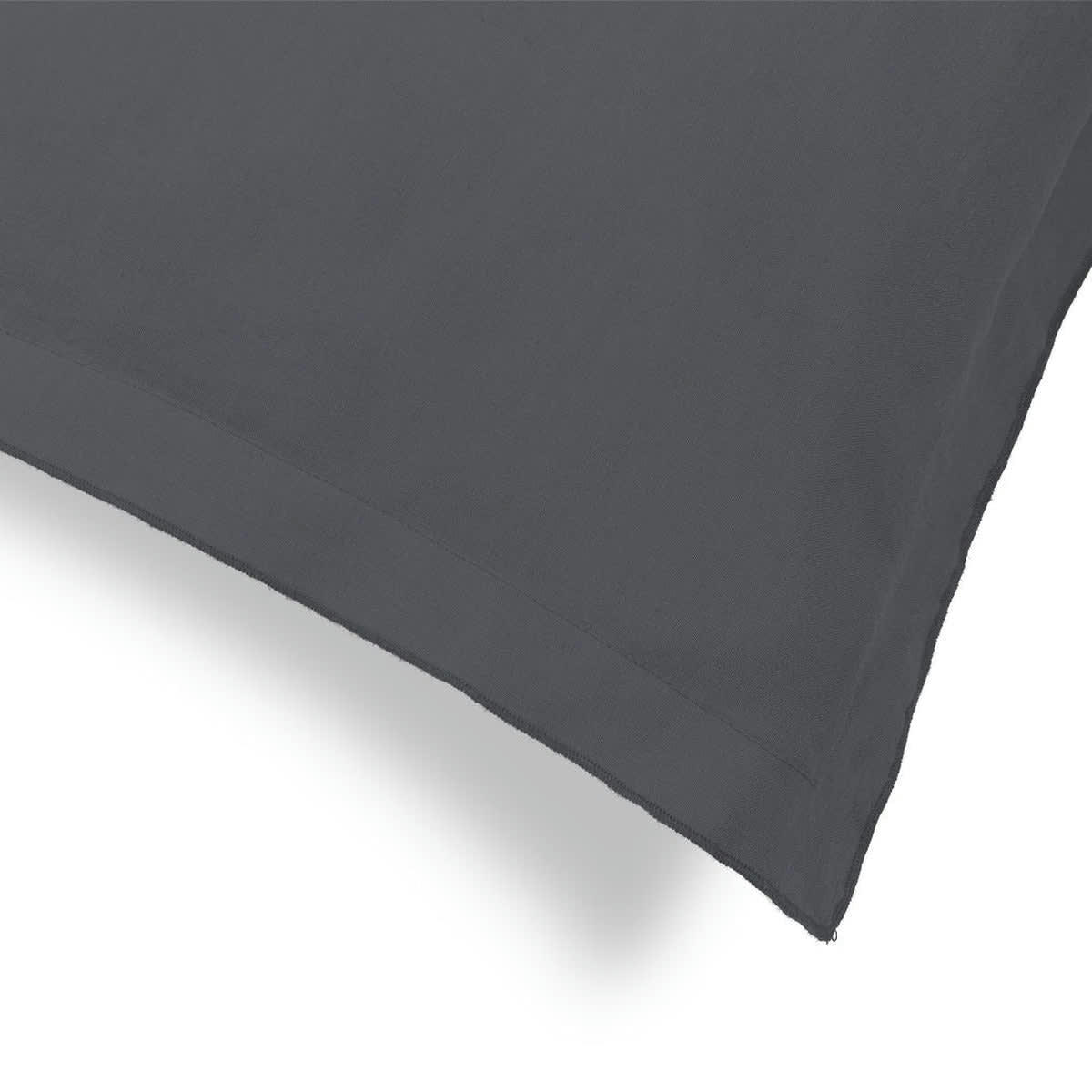 HORTENSE - Taie d'oreiller (x2) lin lavé  65x65 gris ardoise