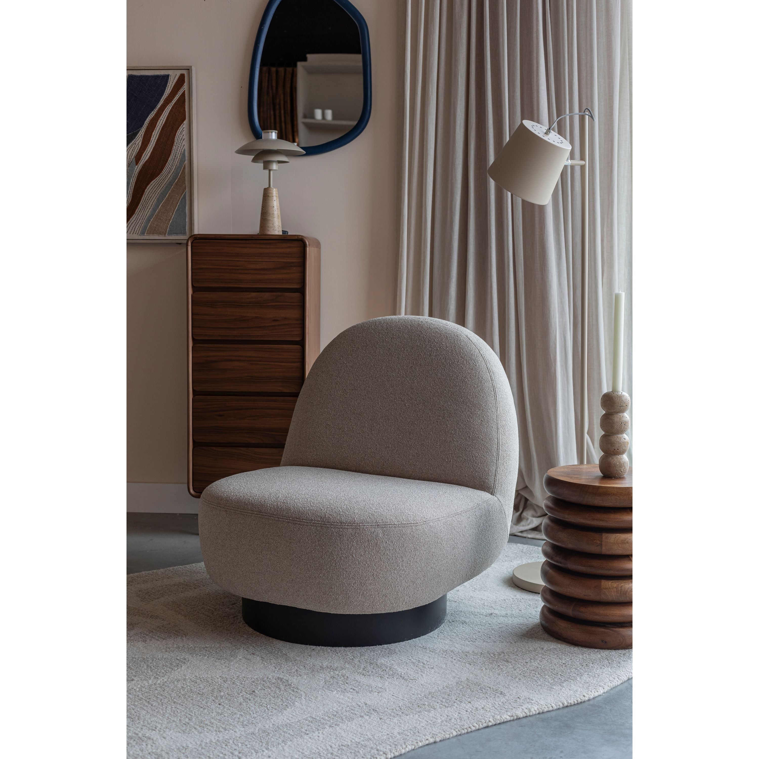 Zuiver Eden Loungestoel Cappuccino - Off White