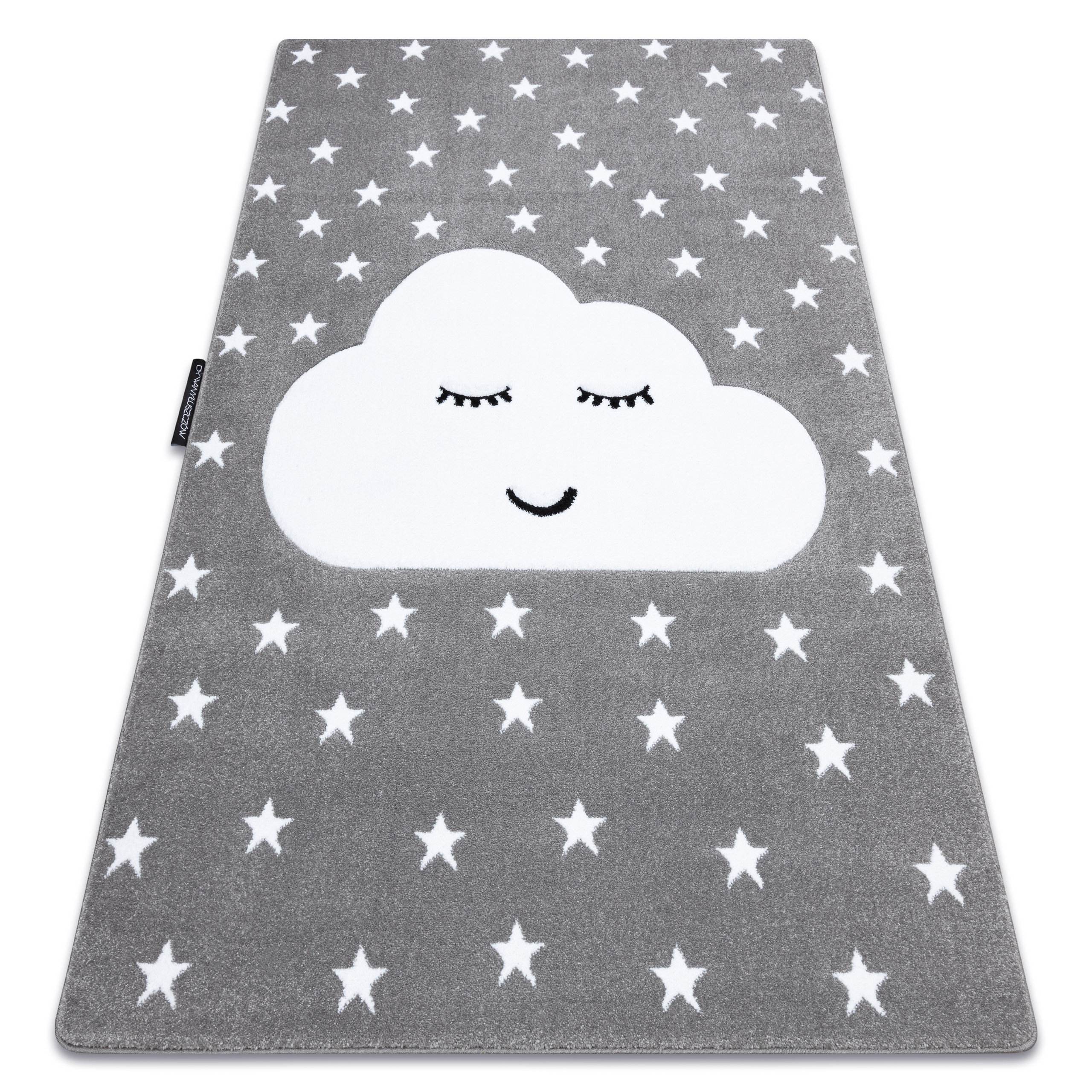Dywan PETIT CLOUD CHMURKA GWIAZDKI szary 80x150 cm