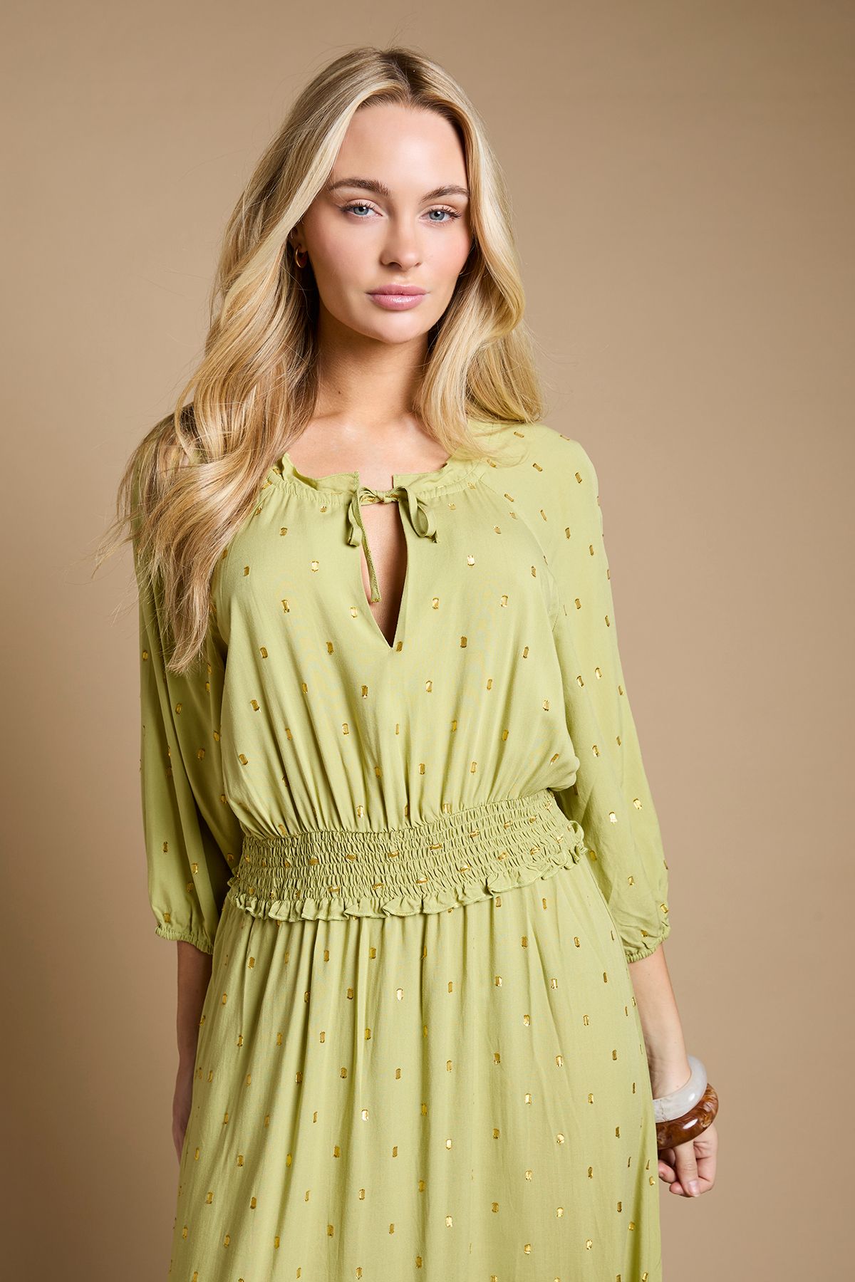 Dorothy Perkins Shirred Waist Tiered Midi Dress