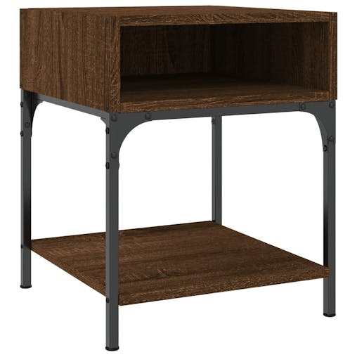 NNEVL Bedside Tables 2 pcs Brown Oak 40x41x50 cm Engineered Wood