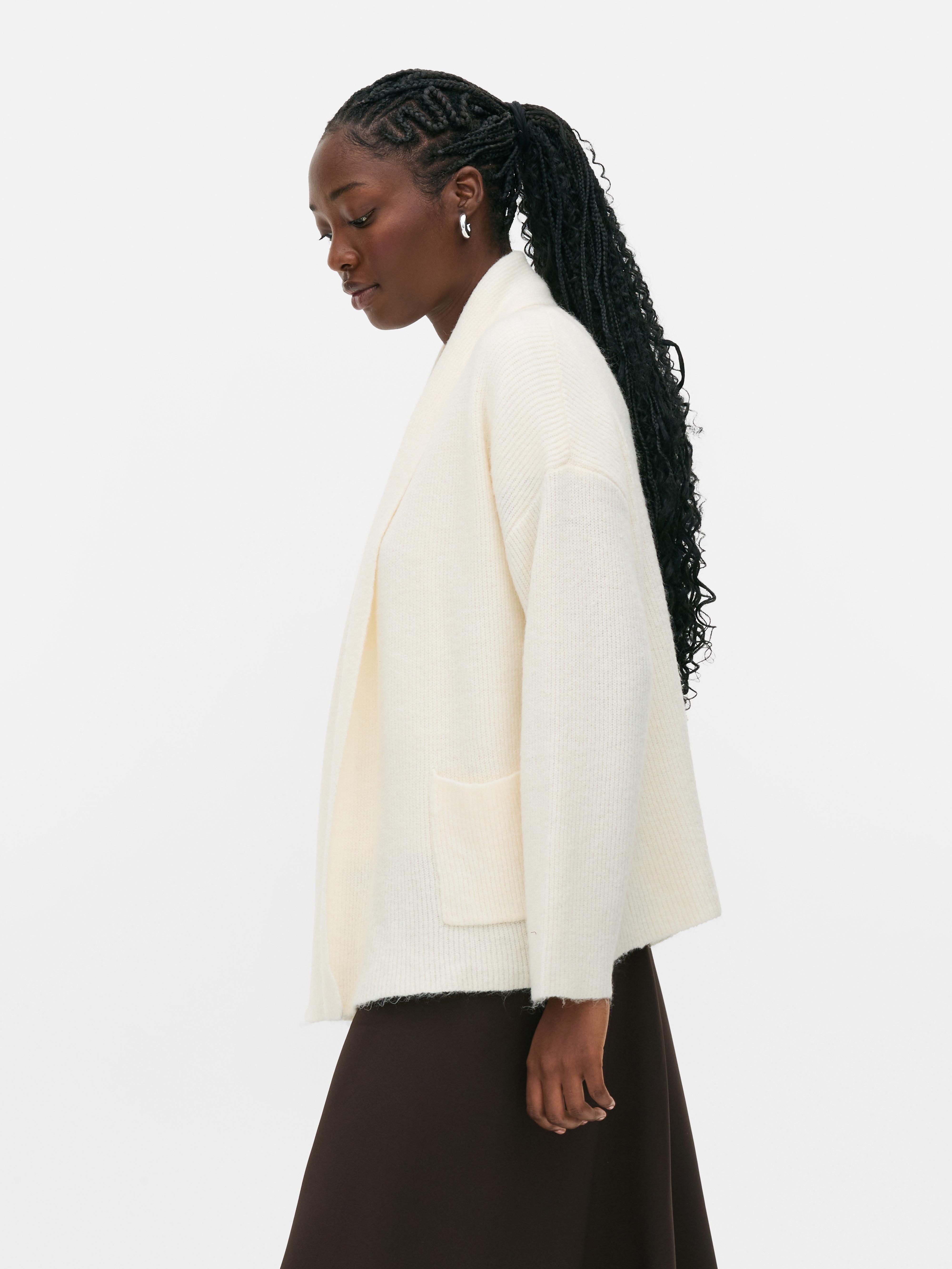 Brushed Open Shawl Cardigan