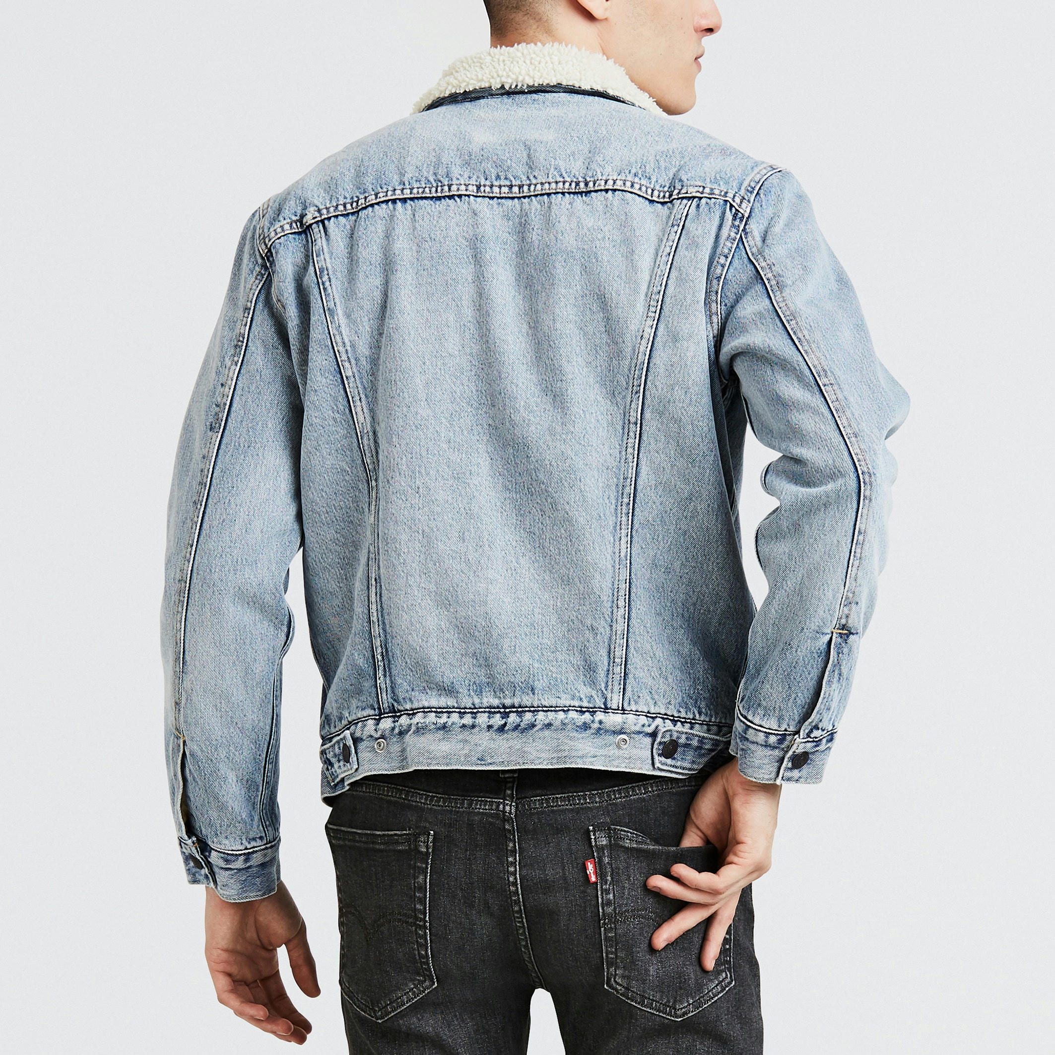 Veste en jean Trucker Sherpa