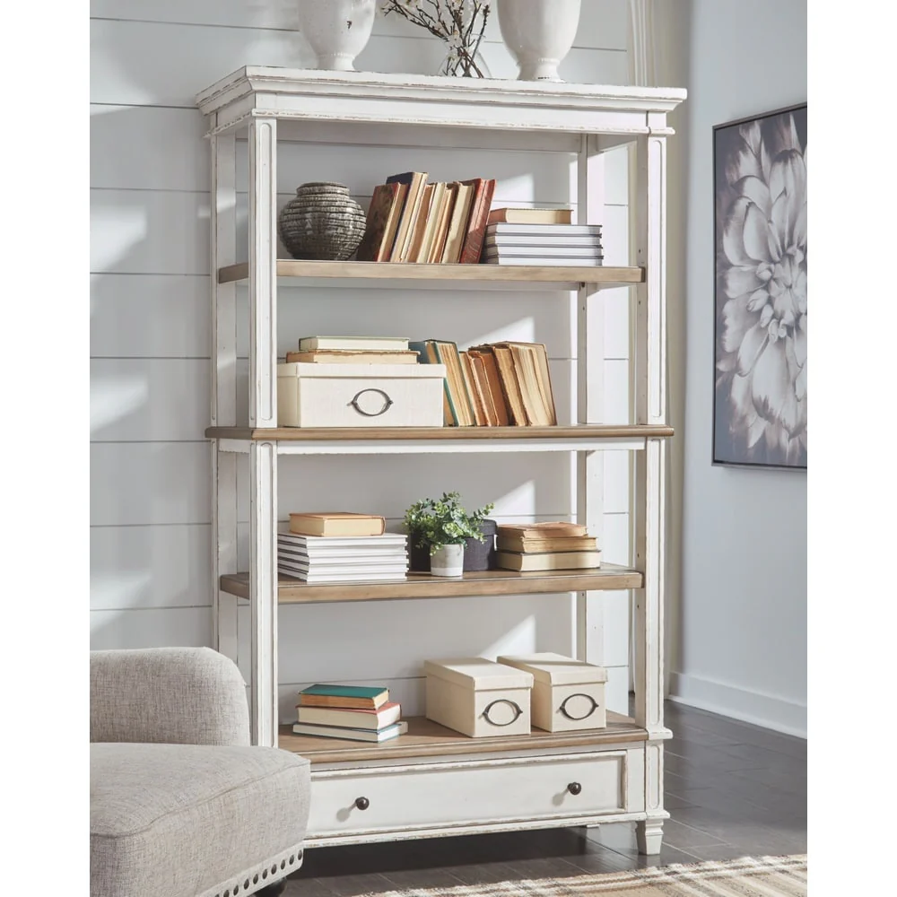Signature Design by Ashley Realyn Casual Bookcase Two-tone - 45 W x 16 D x 74.5 H