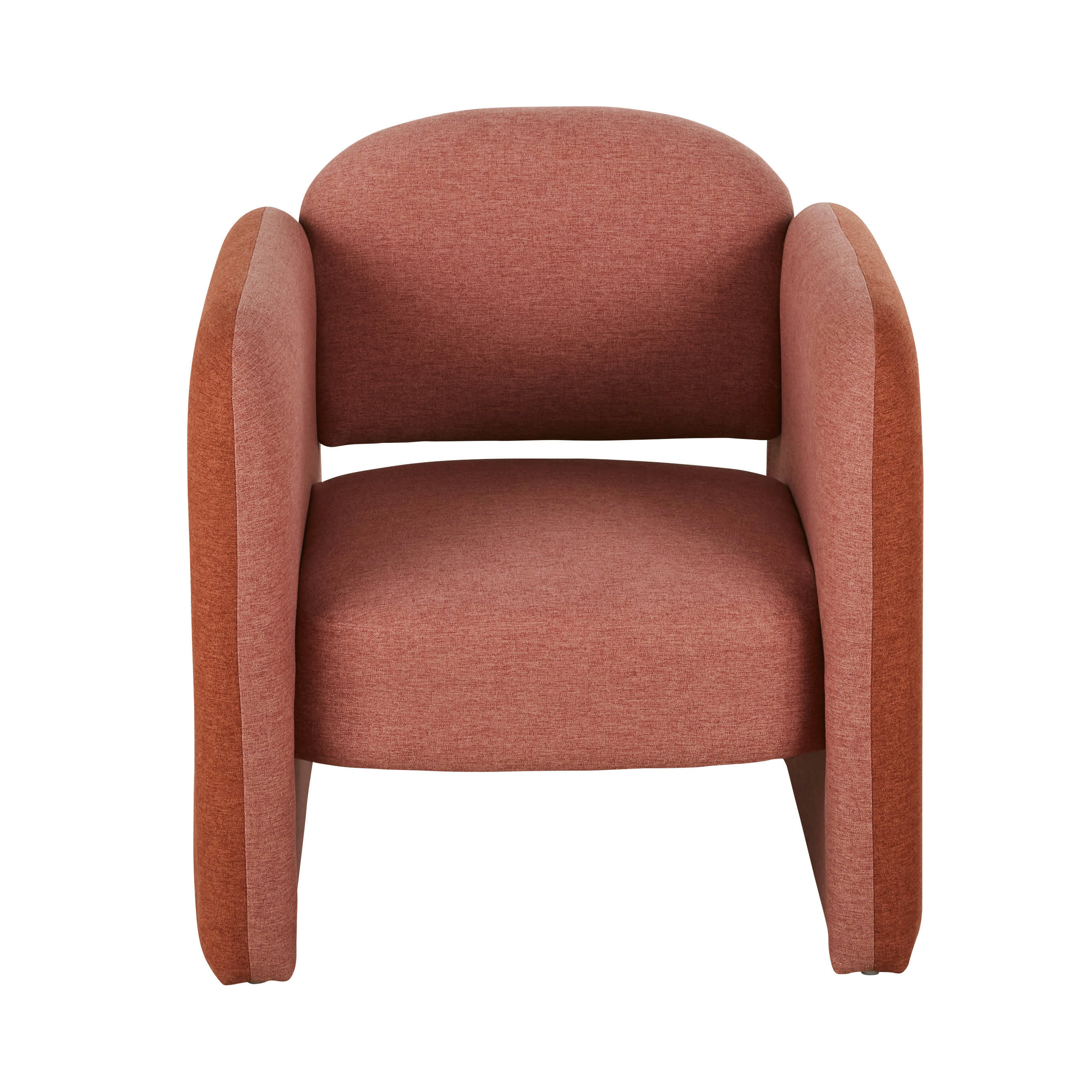 - Fauteuil vieux rose et terracotta