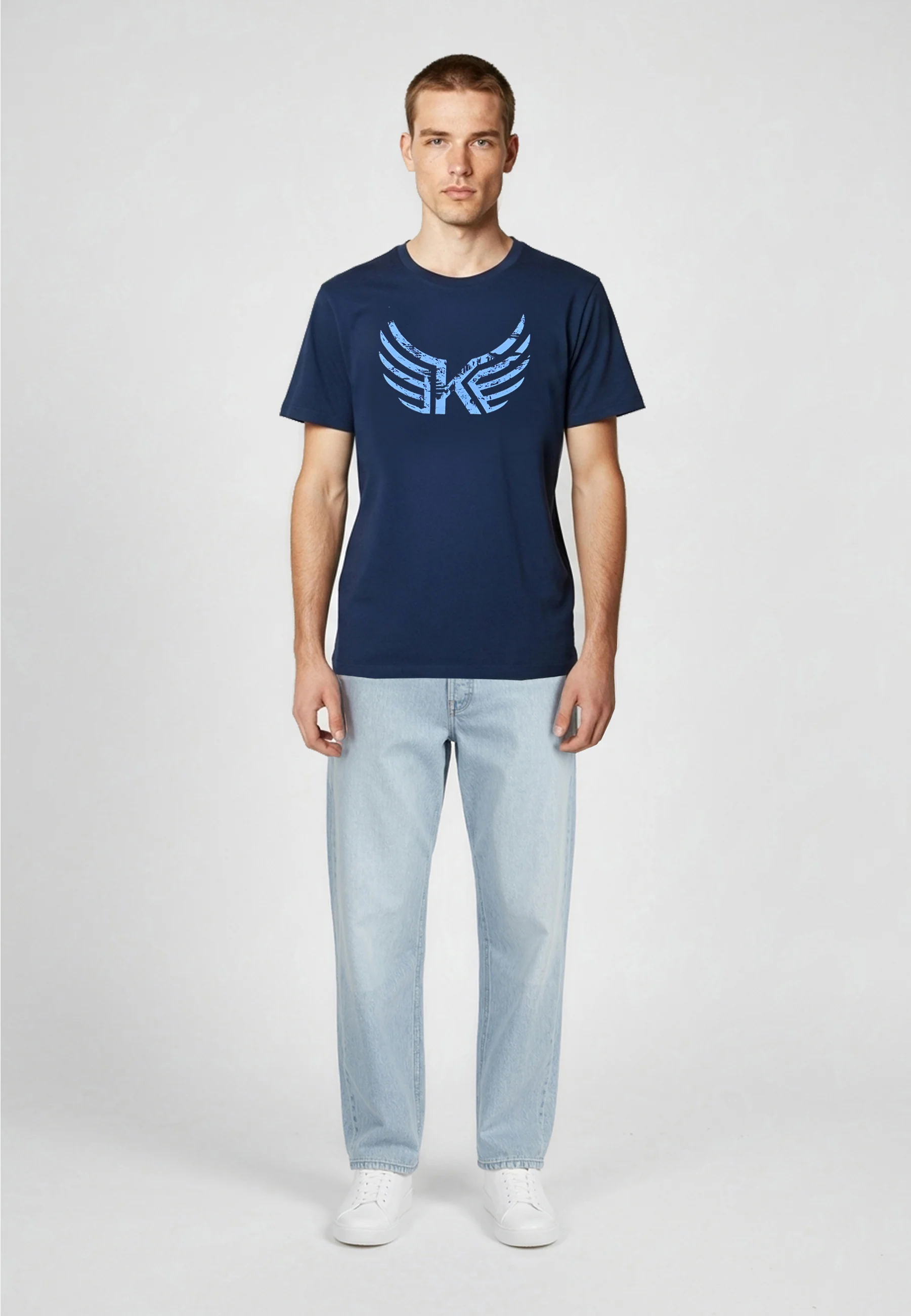 T-shirt manches courtes regular bleu marine coton JACK