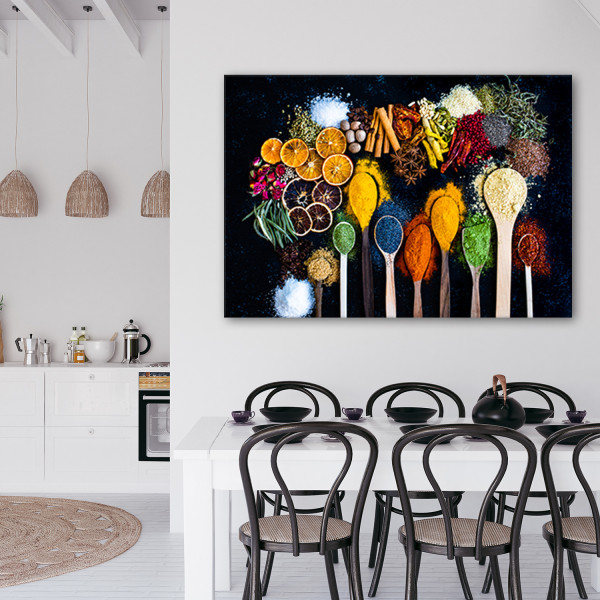 Feeby Obraz na płótnie, Zioła przyprawy do kuchni 60x40