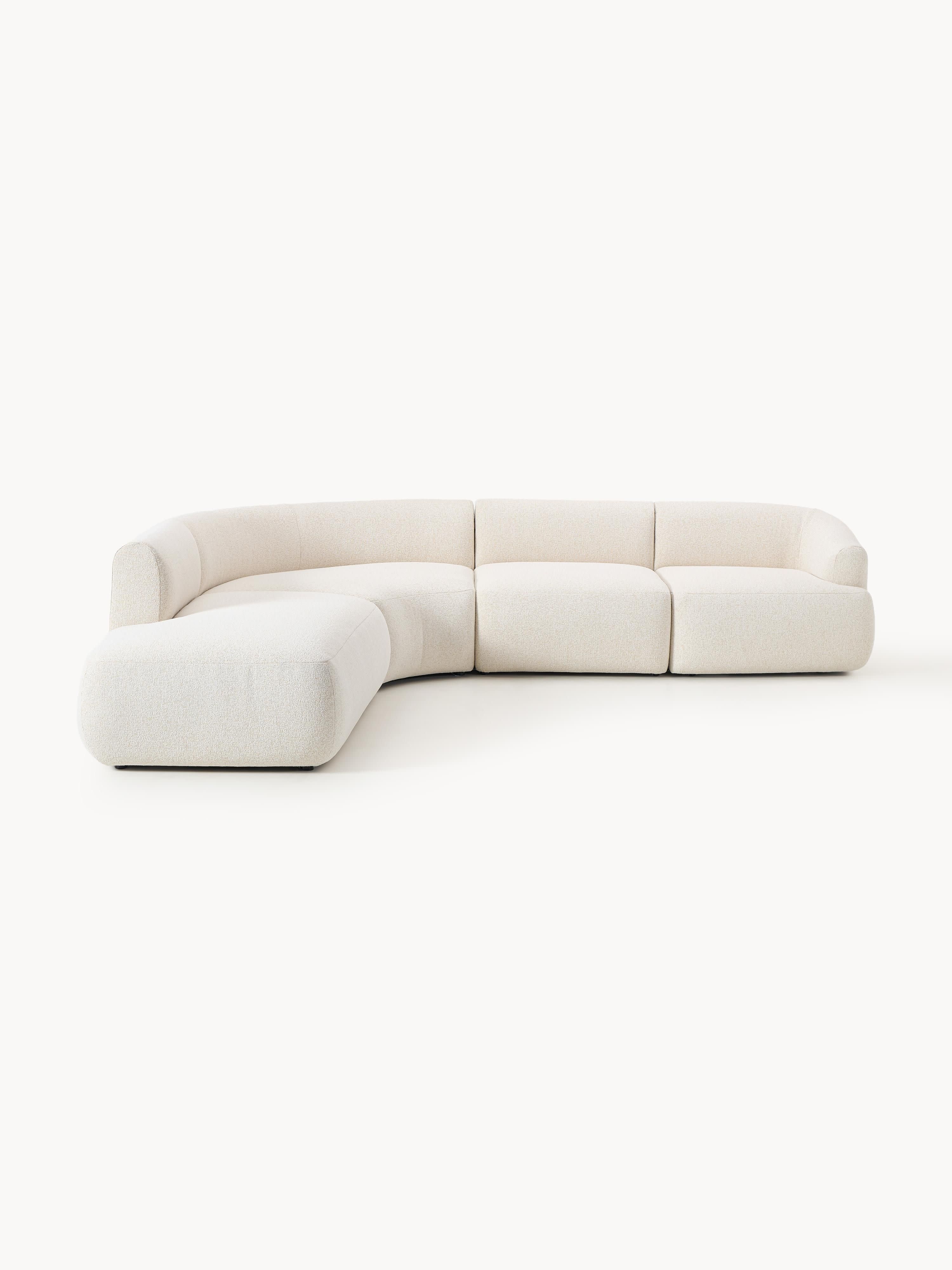 Modulares Bouclé-Ecksofa Sofia (4-Sitzer)