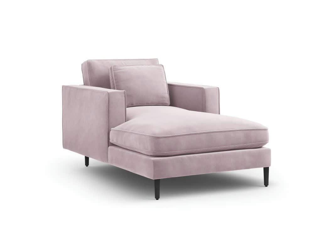 ALEXIS - Méridienne 1 place en velours lavande