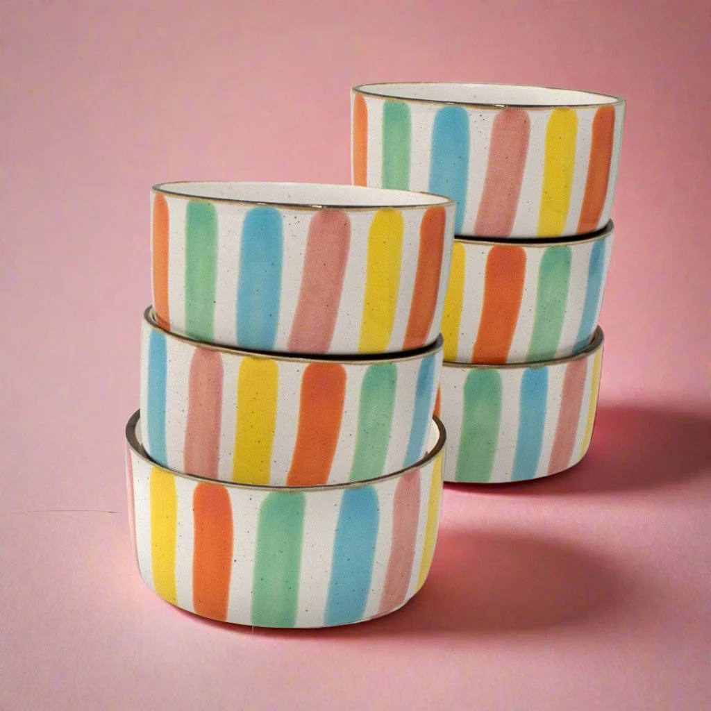 Darbie Angell Happy Spring Summer Set of 6 Fruit Bowls