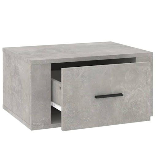 NNEVL Wall-mounted Bedside Cabinets 2 pcs Concrete Grey 50x36x25 cm