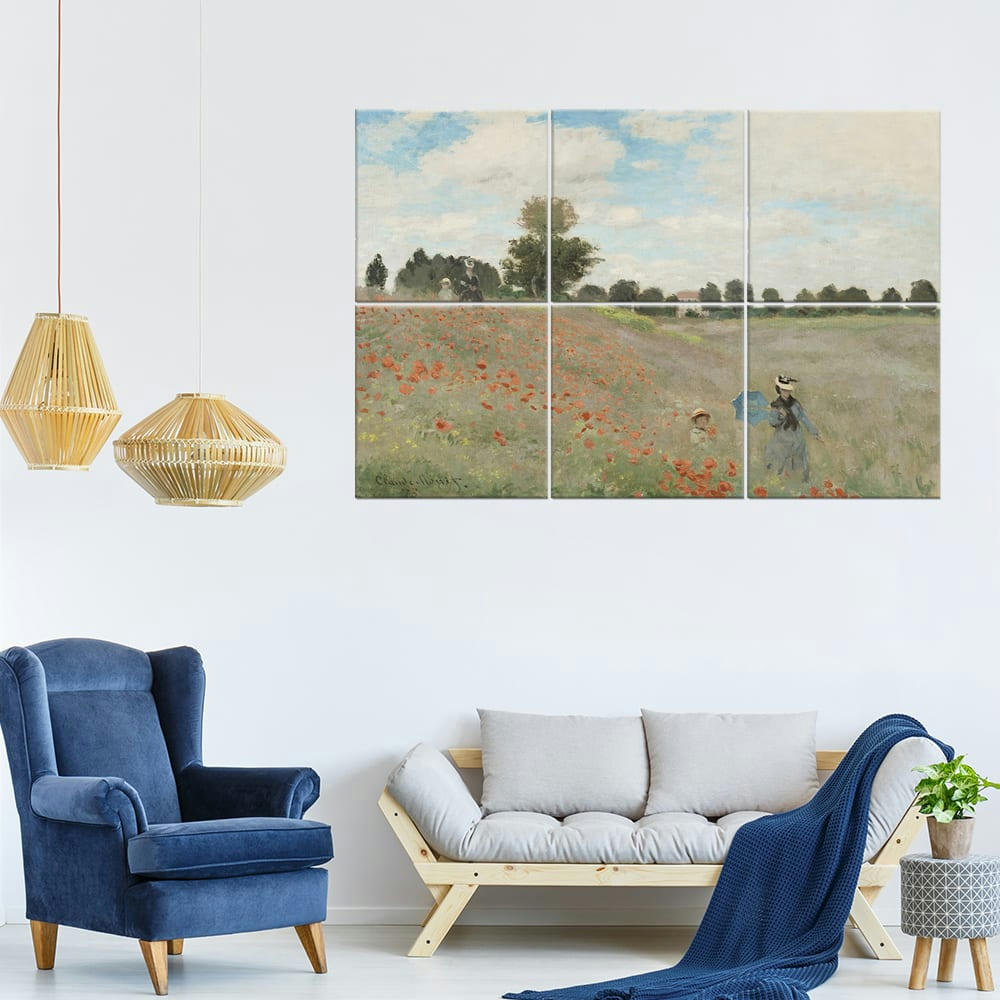 - Tableau Le Champ Des Coquelicots - Claude Monet 100x150cm