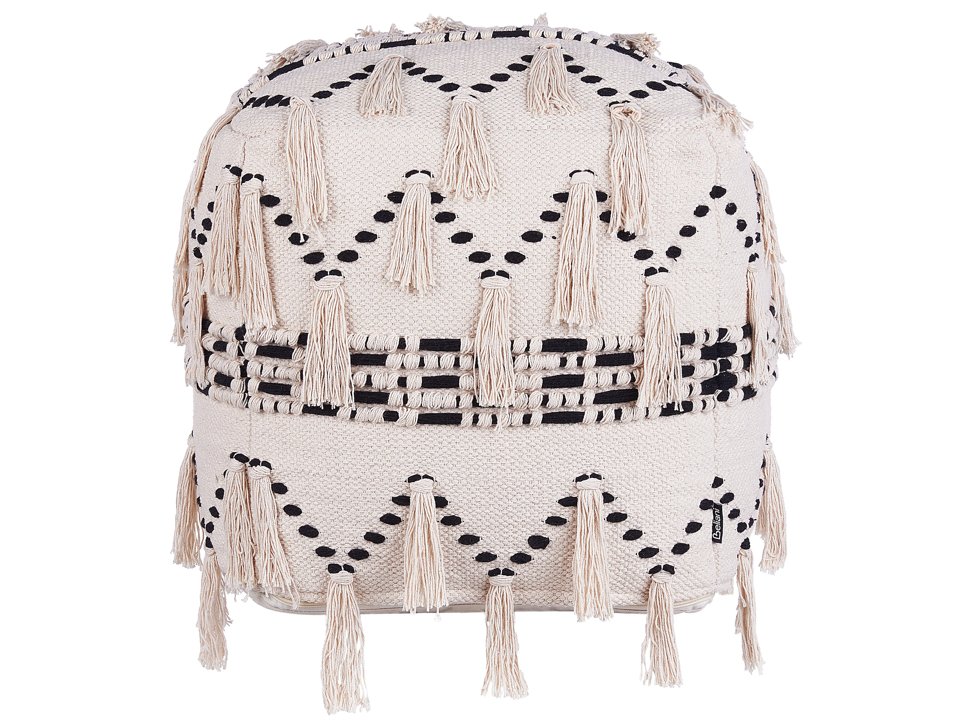 Footstool THONDI Cotton Beige