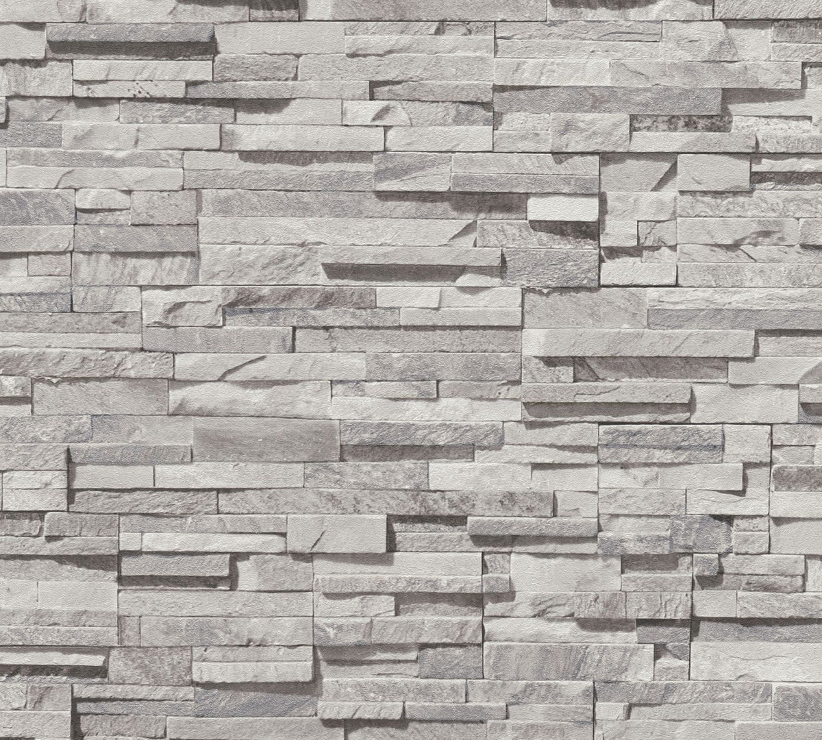 Livingwalls behang steen lichtgrijs, beige en zilver - 53 cm x 10.05 m - AS-388162