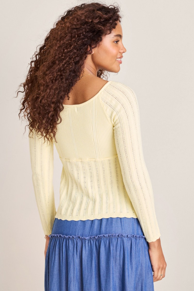 Jodie Rib Knit Tie Front Top