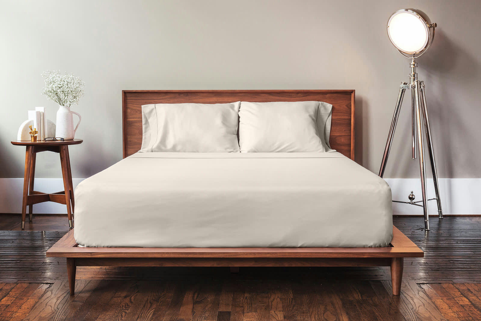 - Parure de lit Microfibre 200 x 200 cm Beige