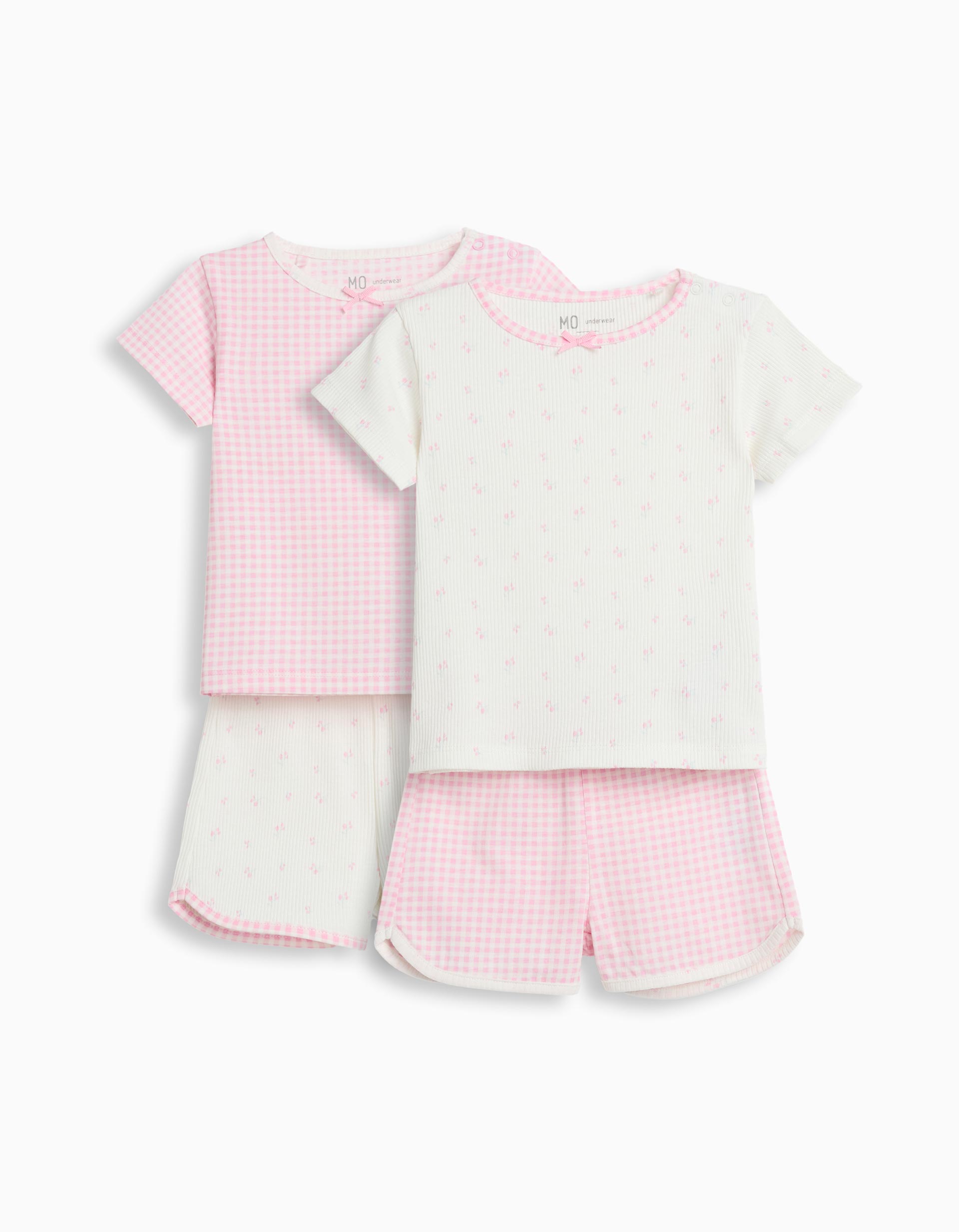 Pack 2 Pijamas, Menina, Rosa Claro