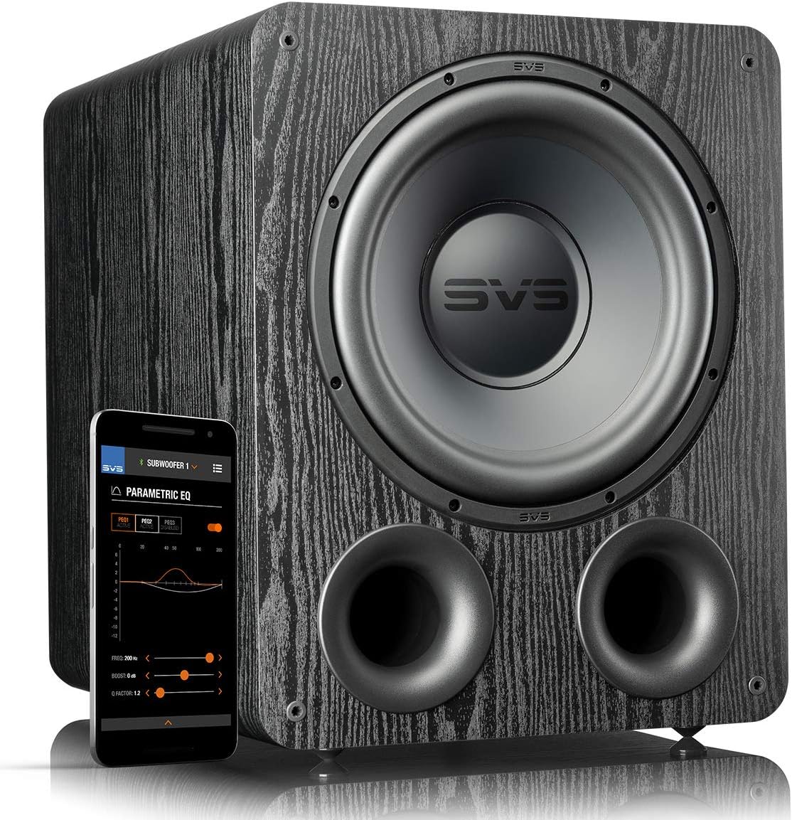 SVS PB-1000 Pro Subwoofer (Black Ash) | 12-in Driver, 325 Watt RMS, Ported Cabinet