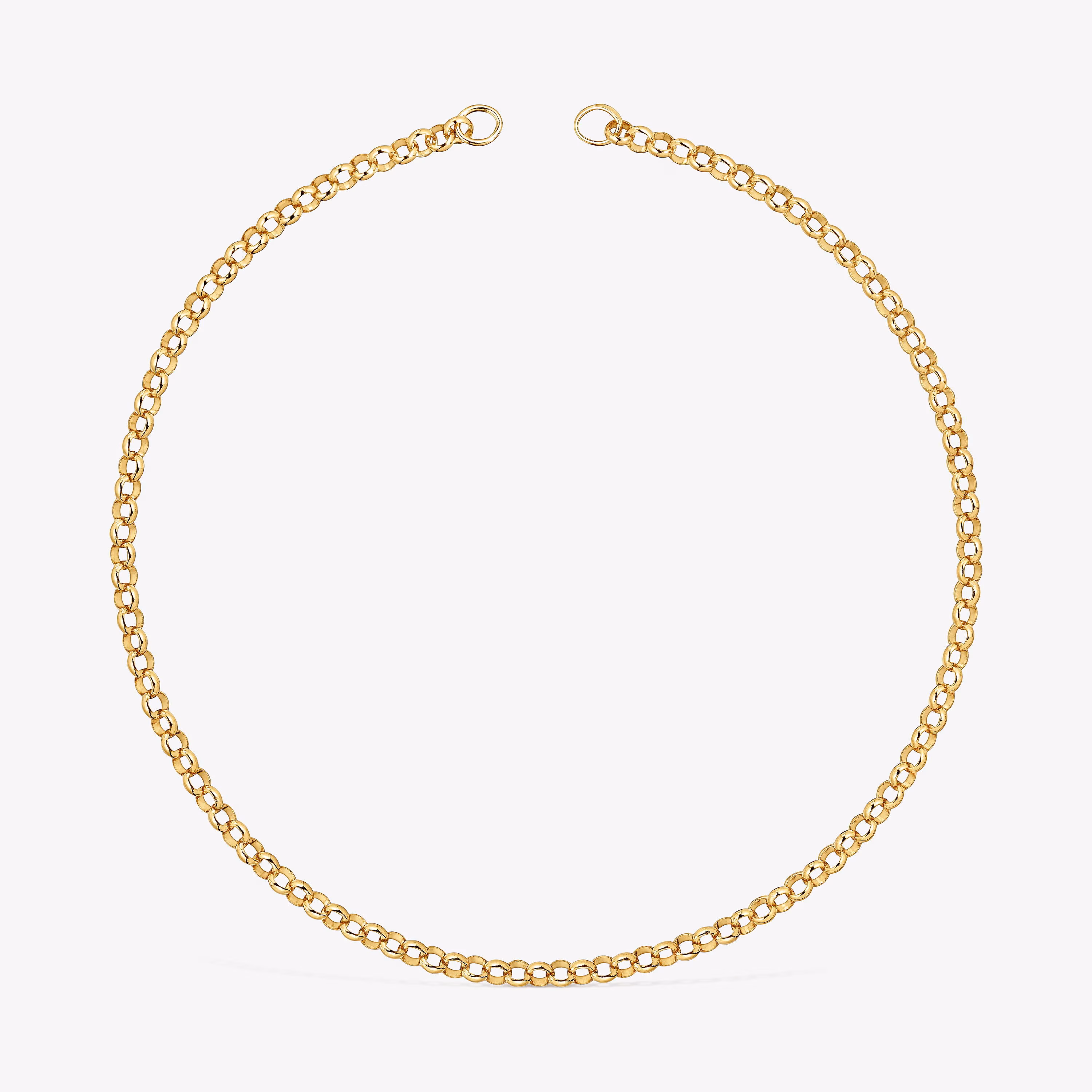 Gargantilla de plata con baño de oro 18kt 42 cm Hold