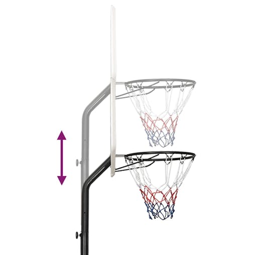 NNEVL Basketball Stand White 282-352 cm Polyethene