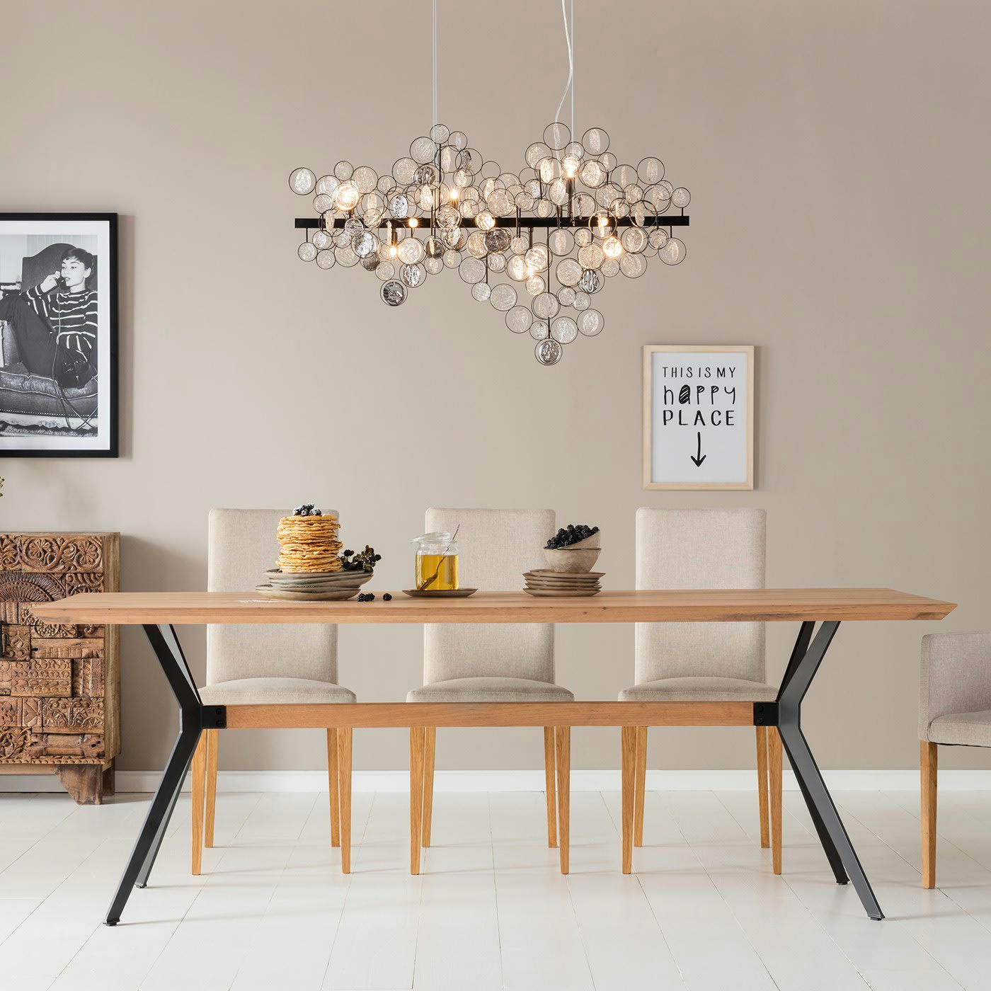 CLOUDS CLEAR - Suspension en acier et verre