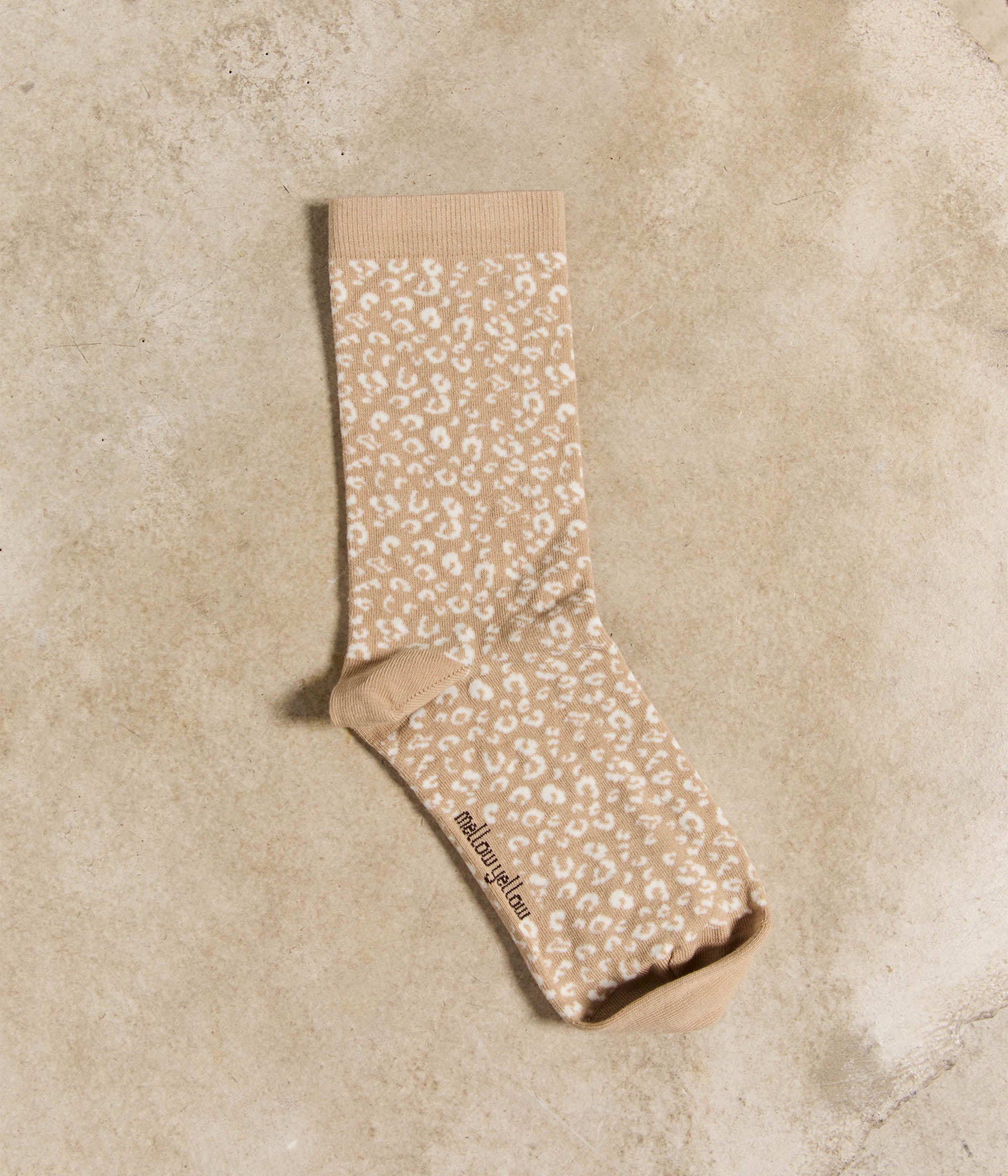 Chaussettes léopard beiges Gia