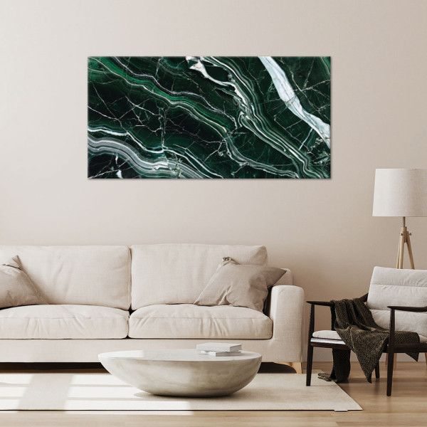 Feeby Obraz na płótnie, Zielony Szmaragdowy Marmur Kamień 120x60