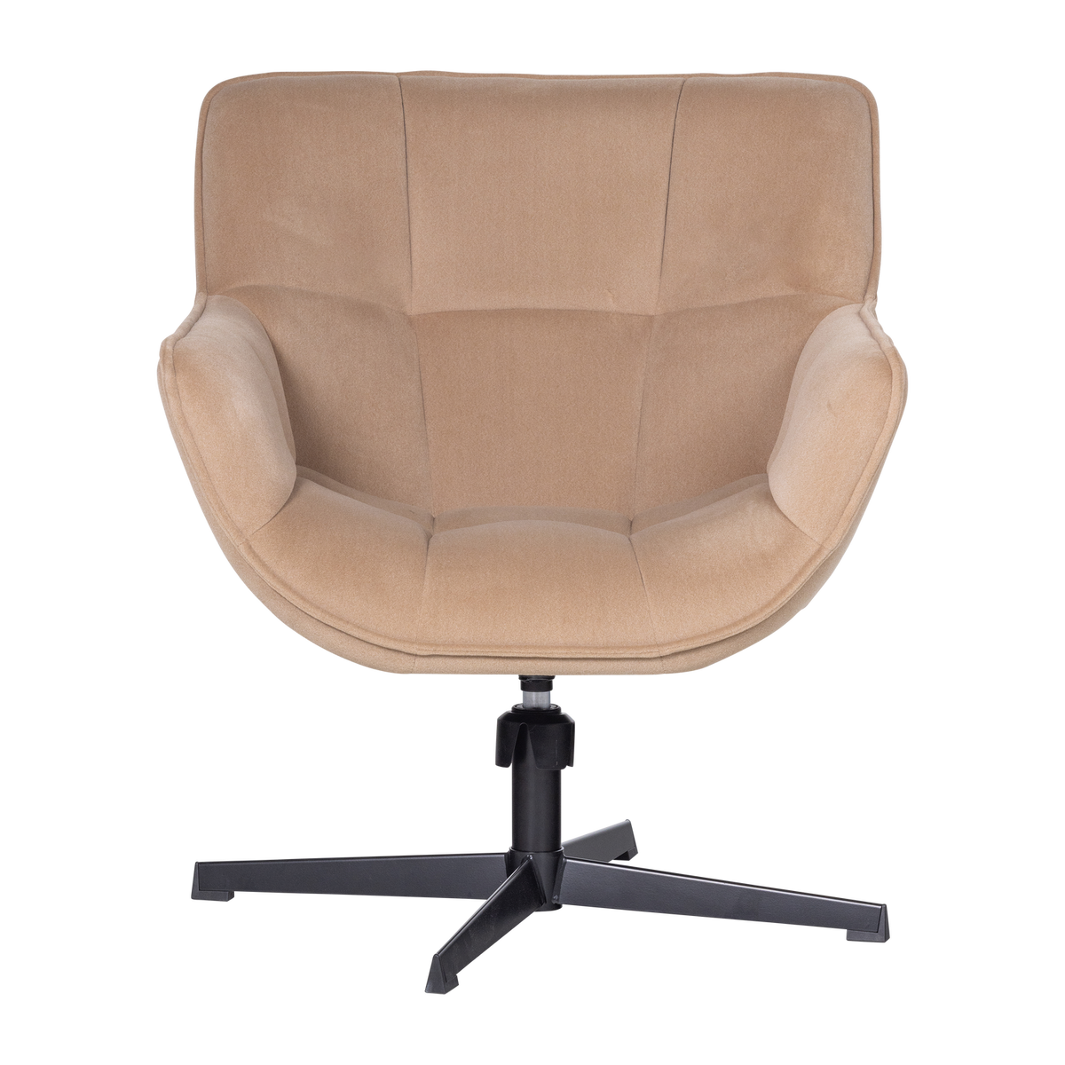 WOOOD draaifauteuil Wibo - Velvet - Mat Zand - 94x71x83