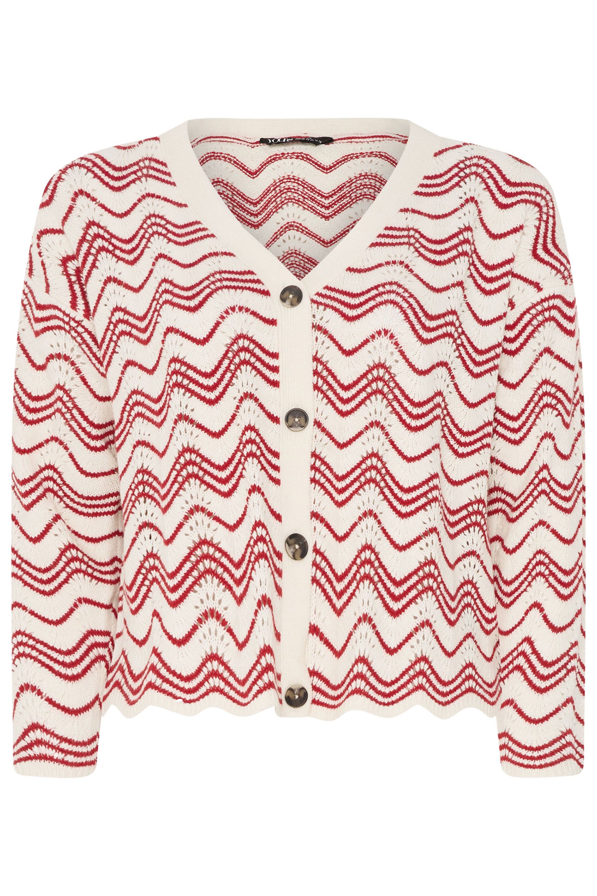 Yours Zig Zag Pointelle Cardigan
