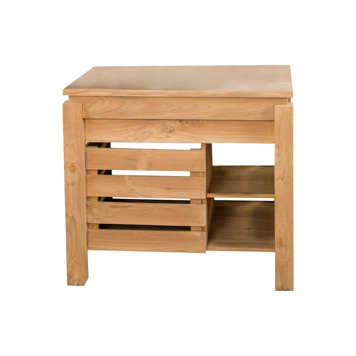 - Meuble de salle de bain sous vasque en teck L85cm