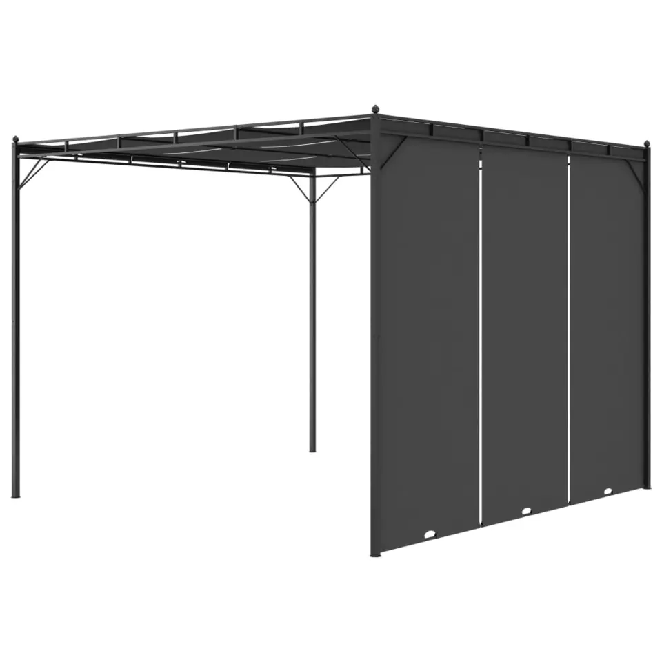 vidaXL - Tuinhuisje - Antraciet - Stof - 3 x 3 x 2.25 m
