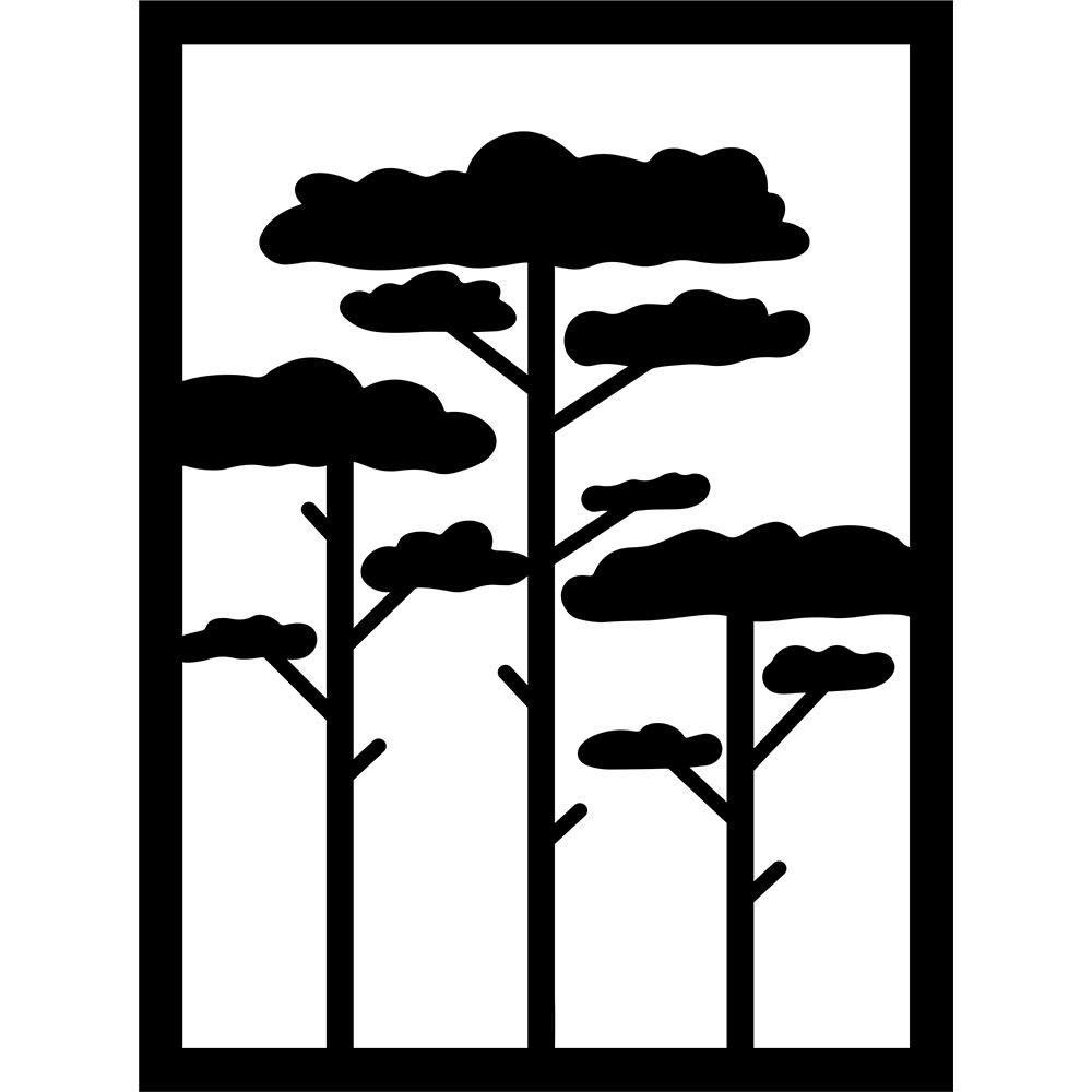 - Tableau en bois noir pins 28x37,5cm