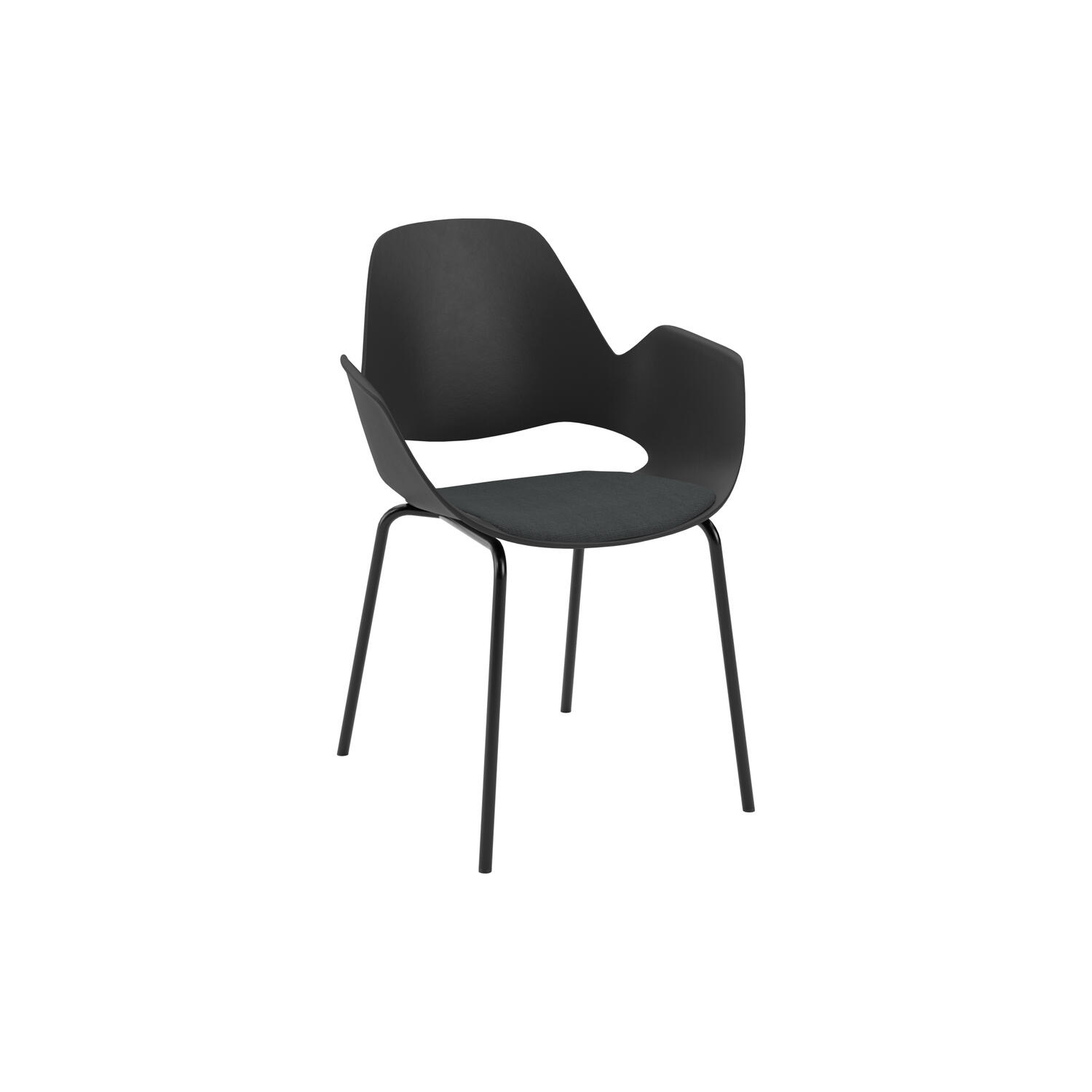 FALK Tube stol med arml&aelig;n, anthracite