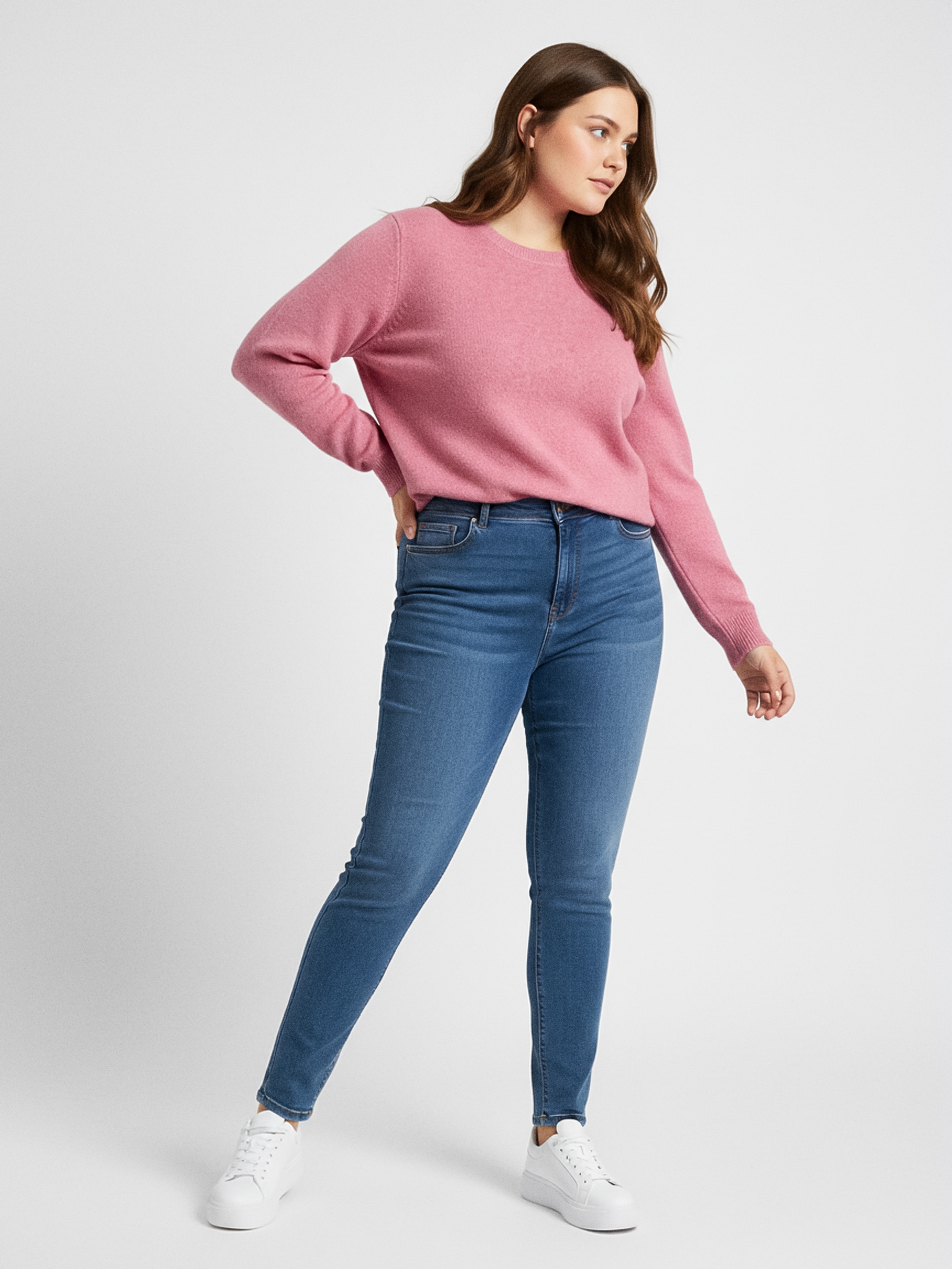Jeansy mom fit plus size