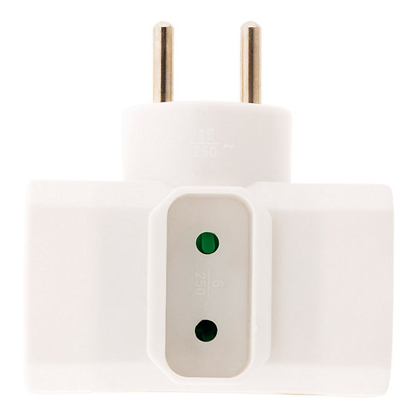 Multiprise triplite 2x16A   1x6A latérale - Zenitech