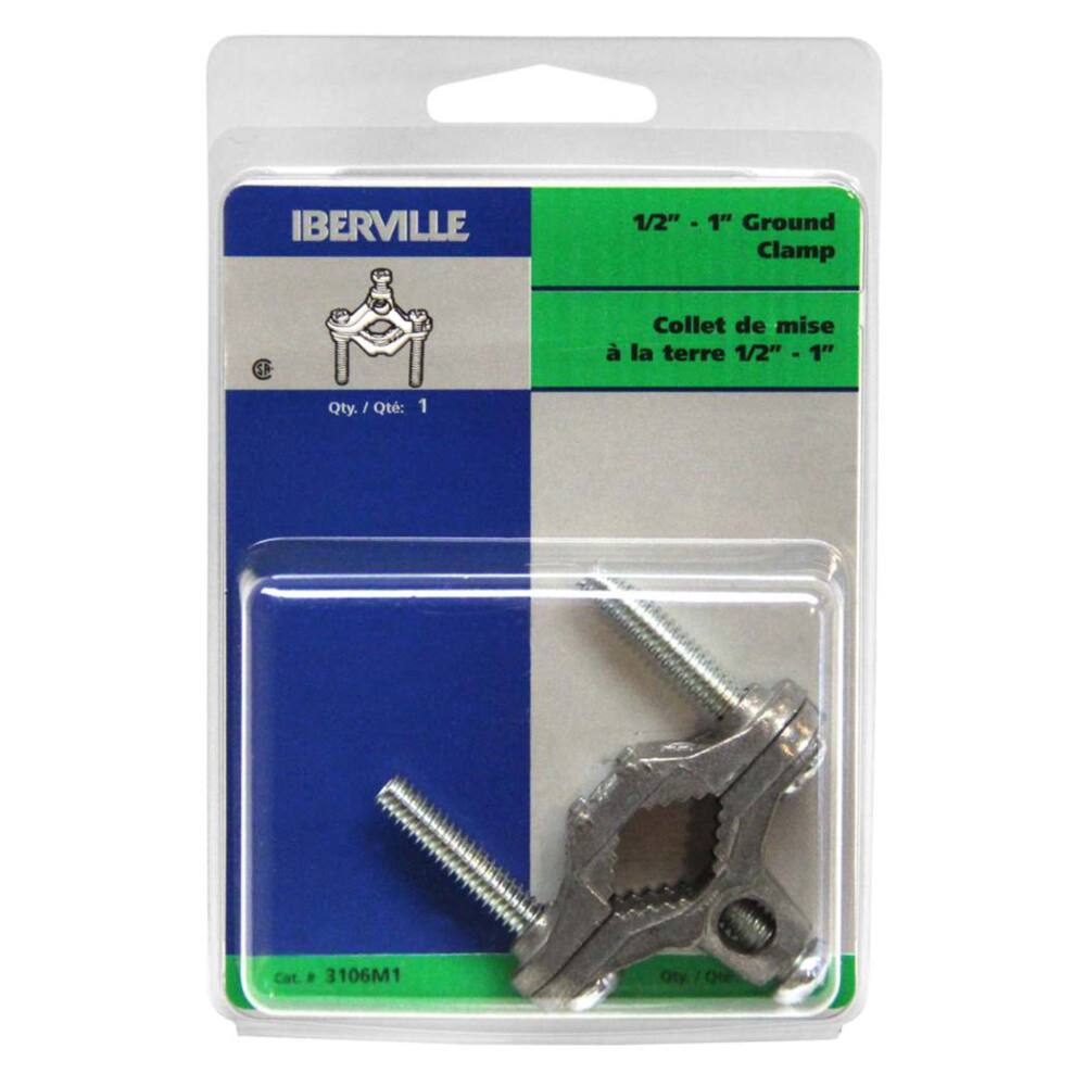 Hubbell GCZ0510R1 Zinc Ground Clamp, 1/2-in-1-in