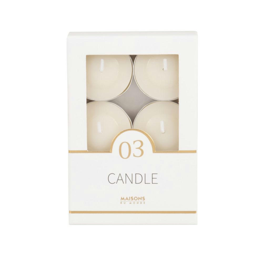 COLORAMA - Bougies chauffe-plat blanches (x6)