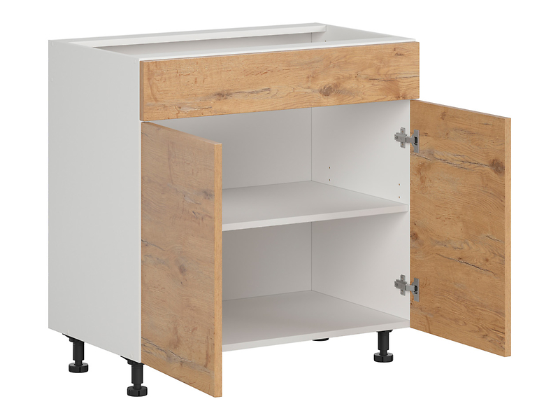 Szafka kuchenna dolna Hamper 80 cm dwudrzwiowa dąb lancelot