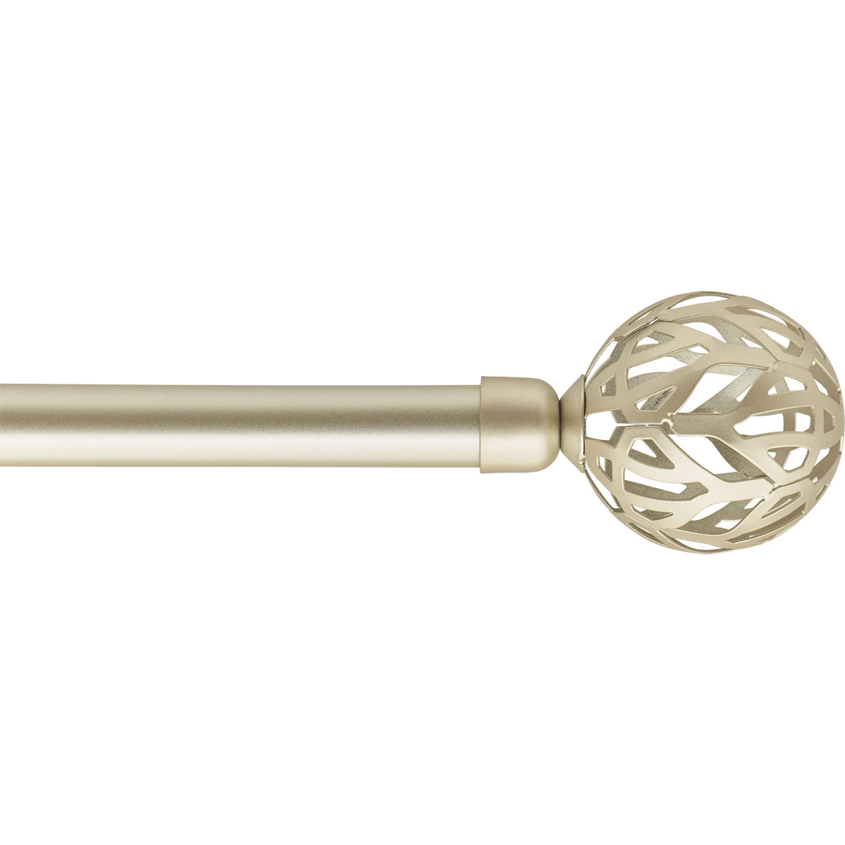 Kit Varão Extensível Vintage Dourado Mate 210-380cm