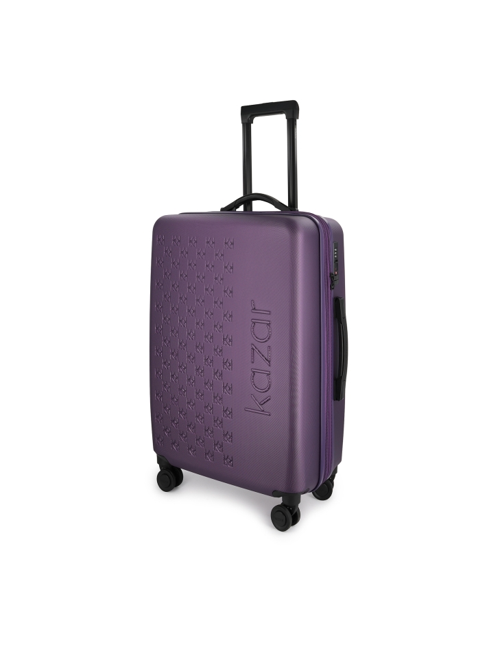 Medium purple PC suitcase with expansion