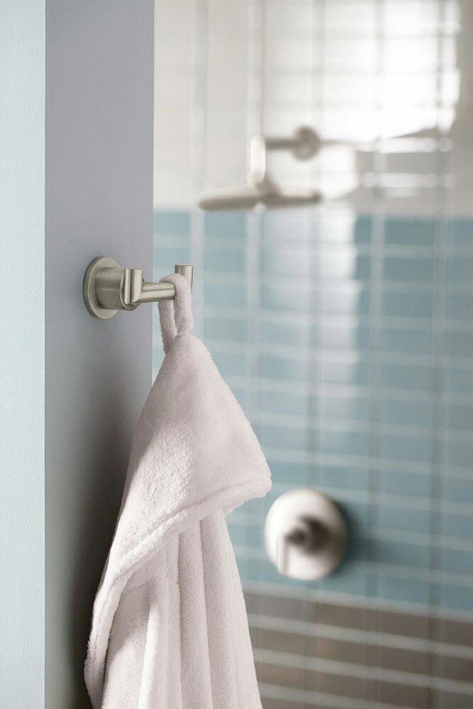 Moen Arris Modern Double Robe Hook, Brushed Nickel