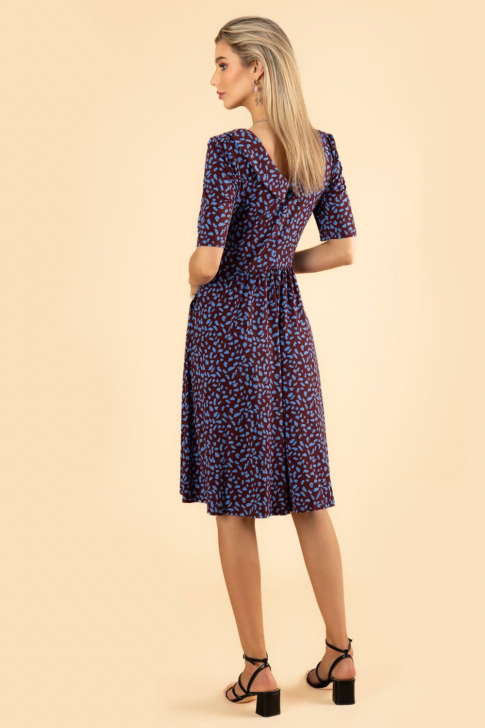 Jolie Moi Belilah Fold Neck Dress