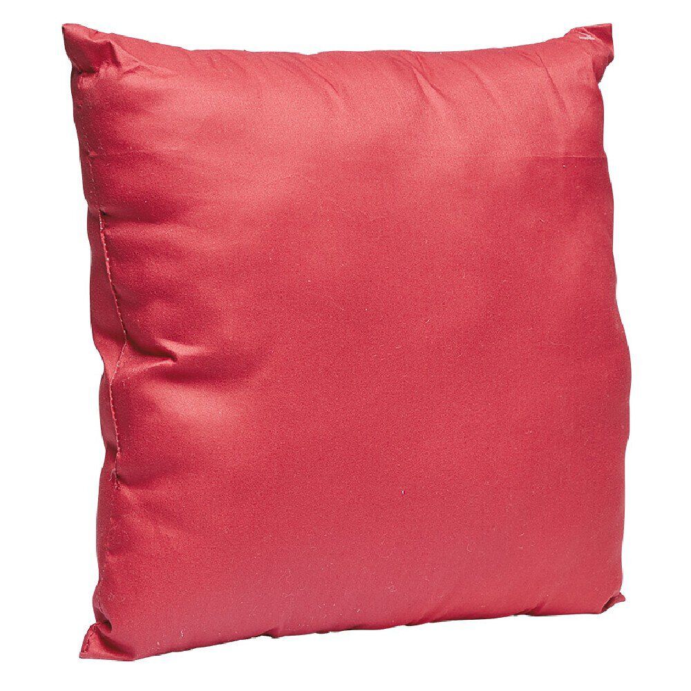 Coussin carré en polyester rouge