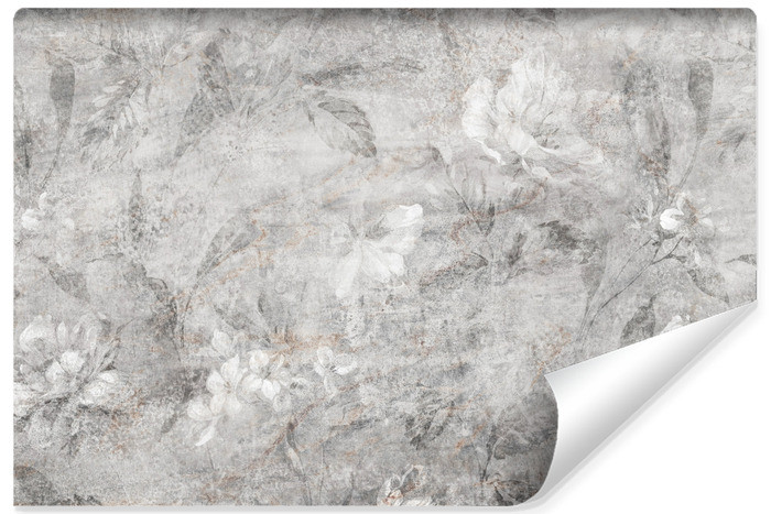 Fototapeta Białe Kwiaty Na Betonie 90x60cm