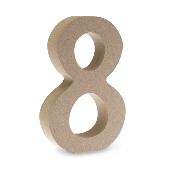 MDF Wooden Number 8 13cm