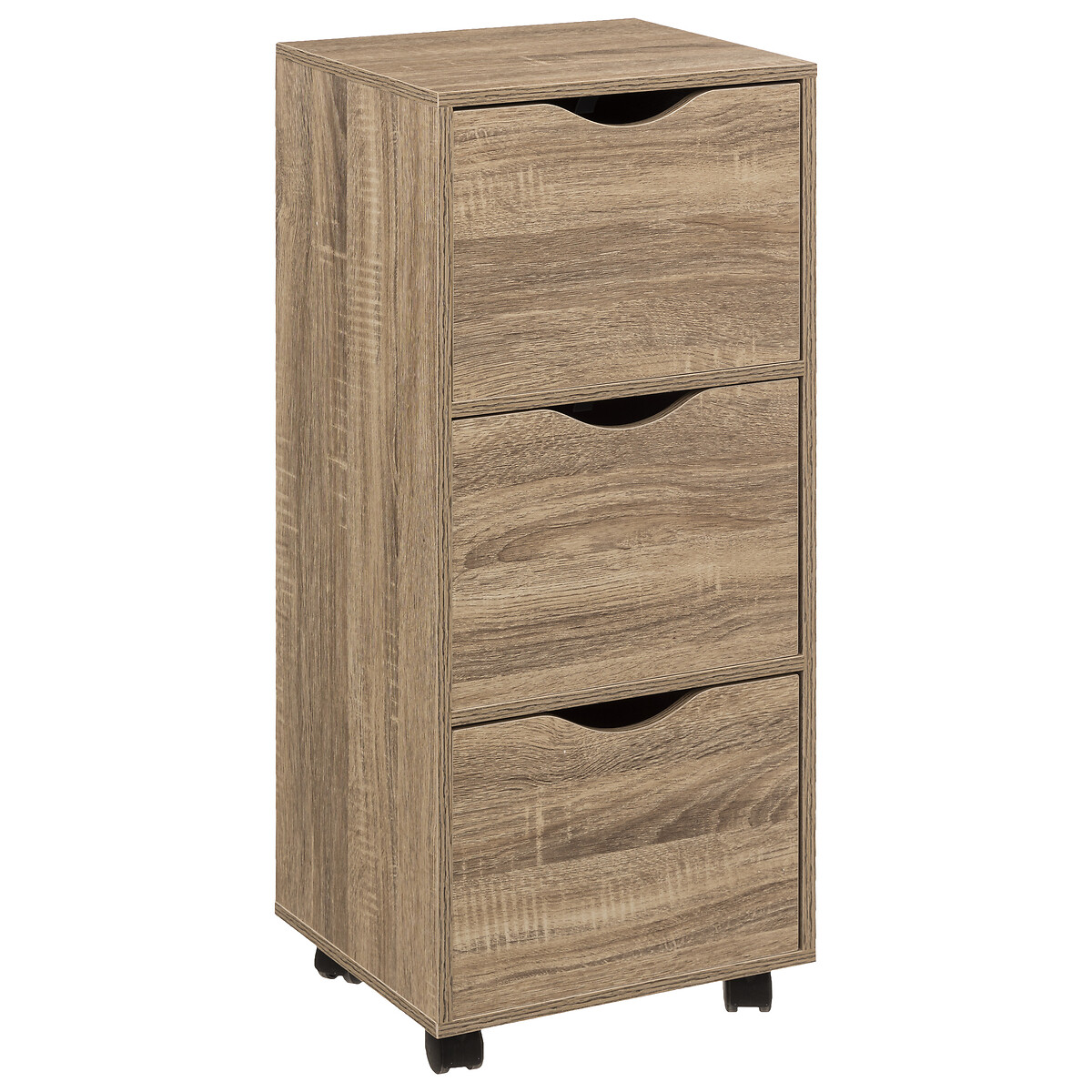 Móvel de arrumação com 3 gavetas em madeira