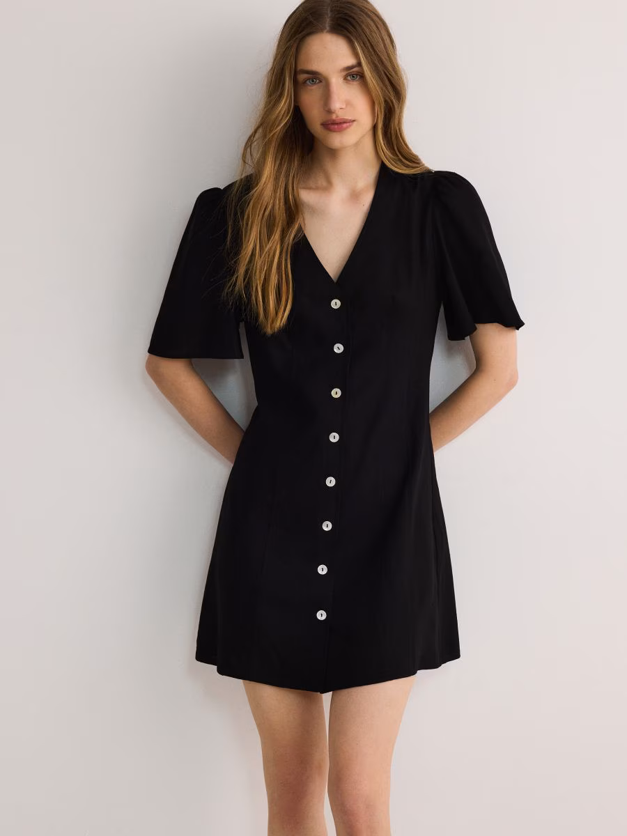 Viscose Blend Mini Dress