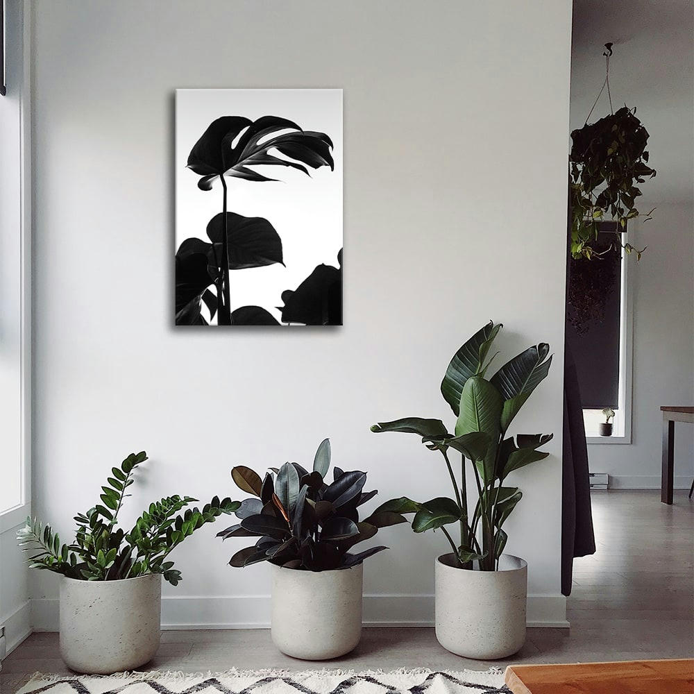 - Tableau impression sur toile grandes feuilles 60x90cm