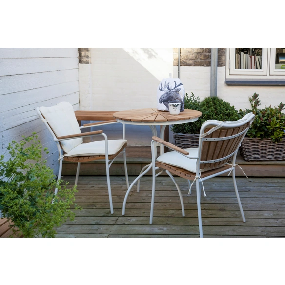 Garten-Kaffeetisch »Ellen«, ØxH: 80 x 74 cm, Tischplatte: Teakholz